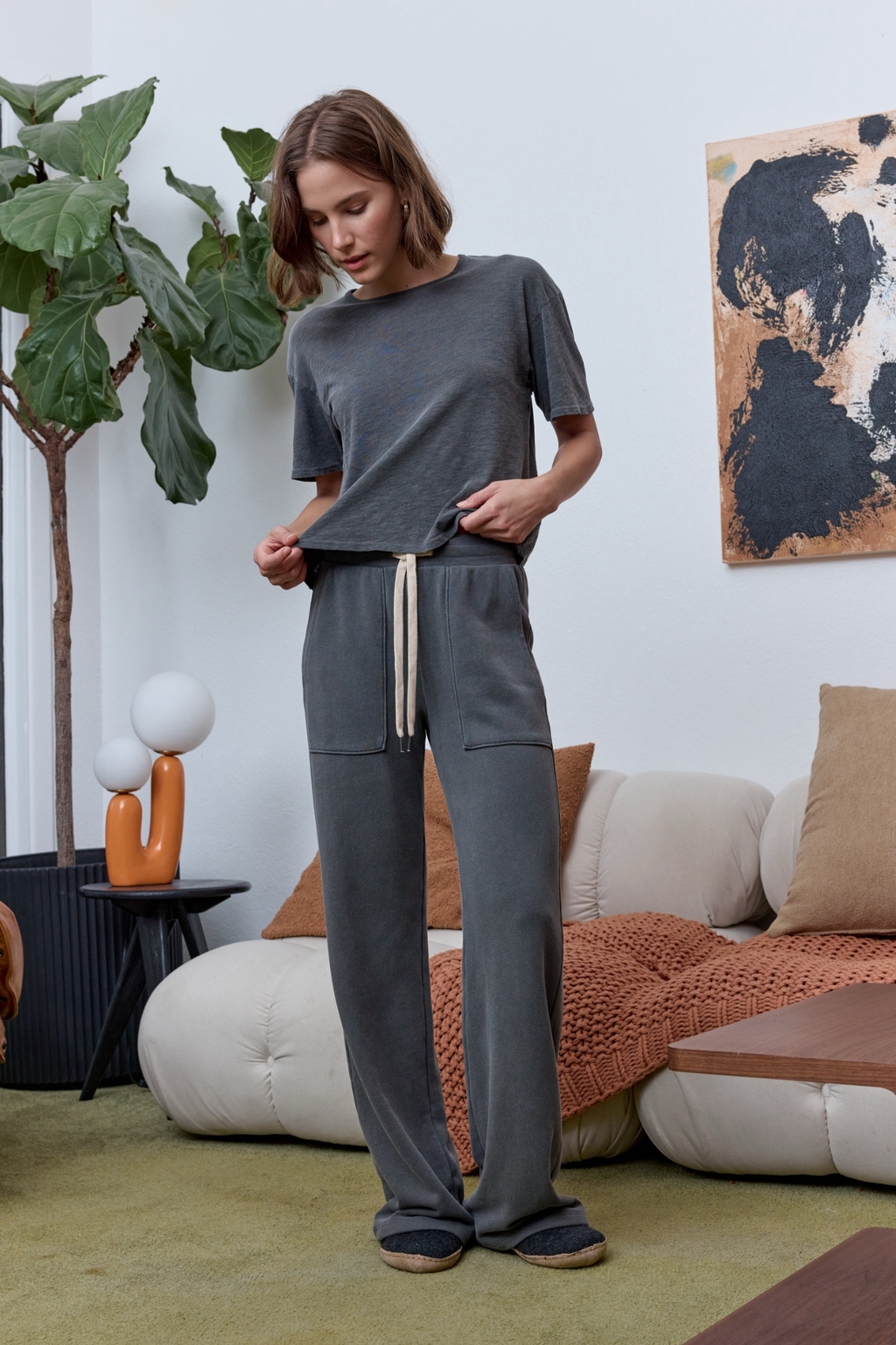 Franky Wide Leg Loop Terry Sweatpant