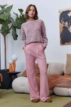 Louis Pleated Wide Leg Cloud Fleece Pant