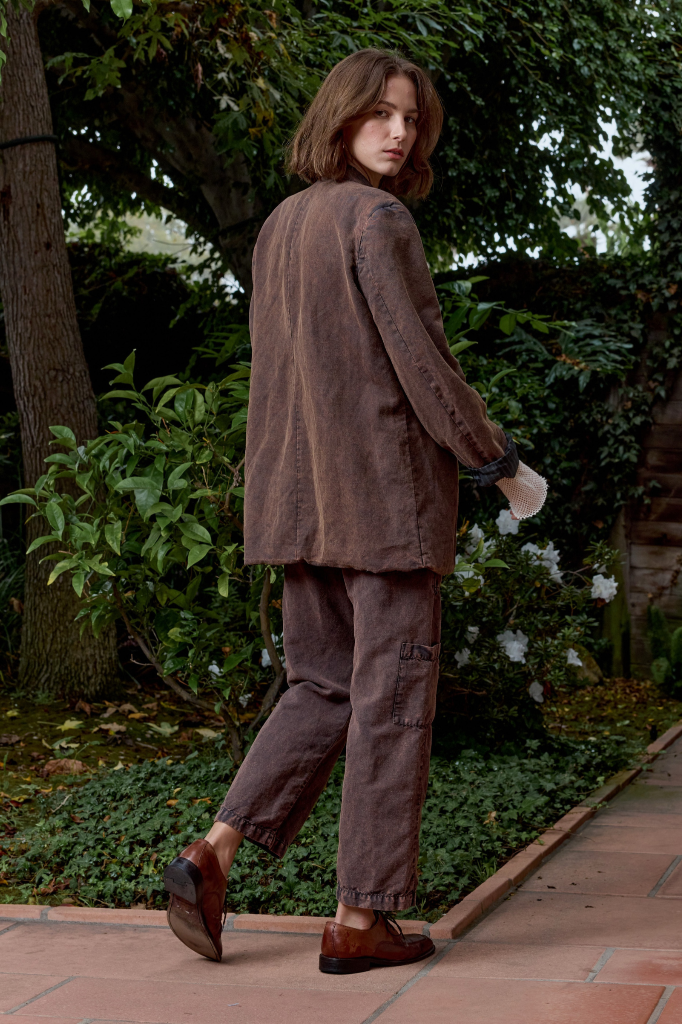 Seville Linen Cotton Oversized Blazer