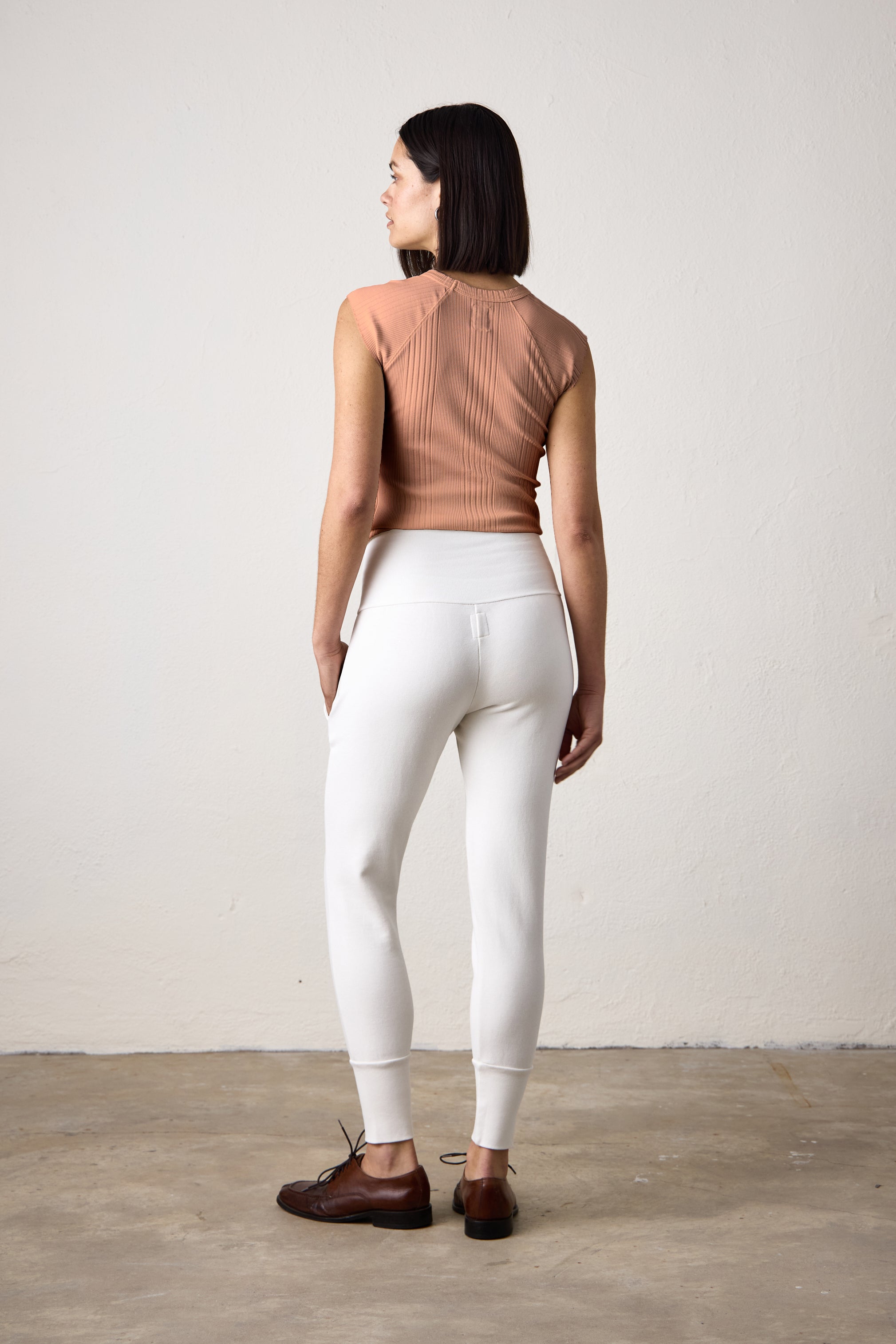 CHLOE FITTED VARIEGATED RIB TEE