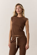 Chloe Fitted Slub Jersey Muscle Tee