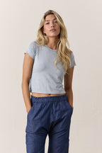 Tara Lux Jersey Mini Crew Tee