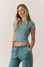 Tara Lux Jersey Mini Crew Tee