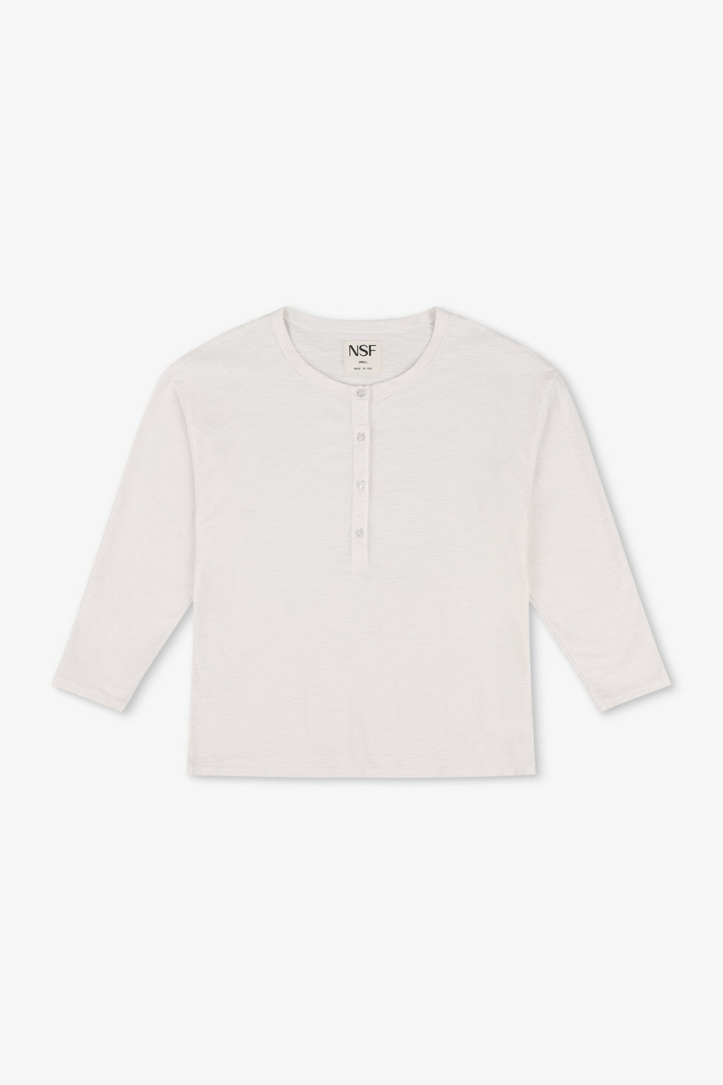 Hazel Boxy Slub Jersey Henley