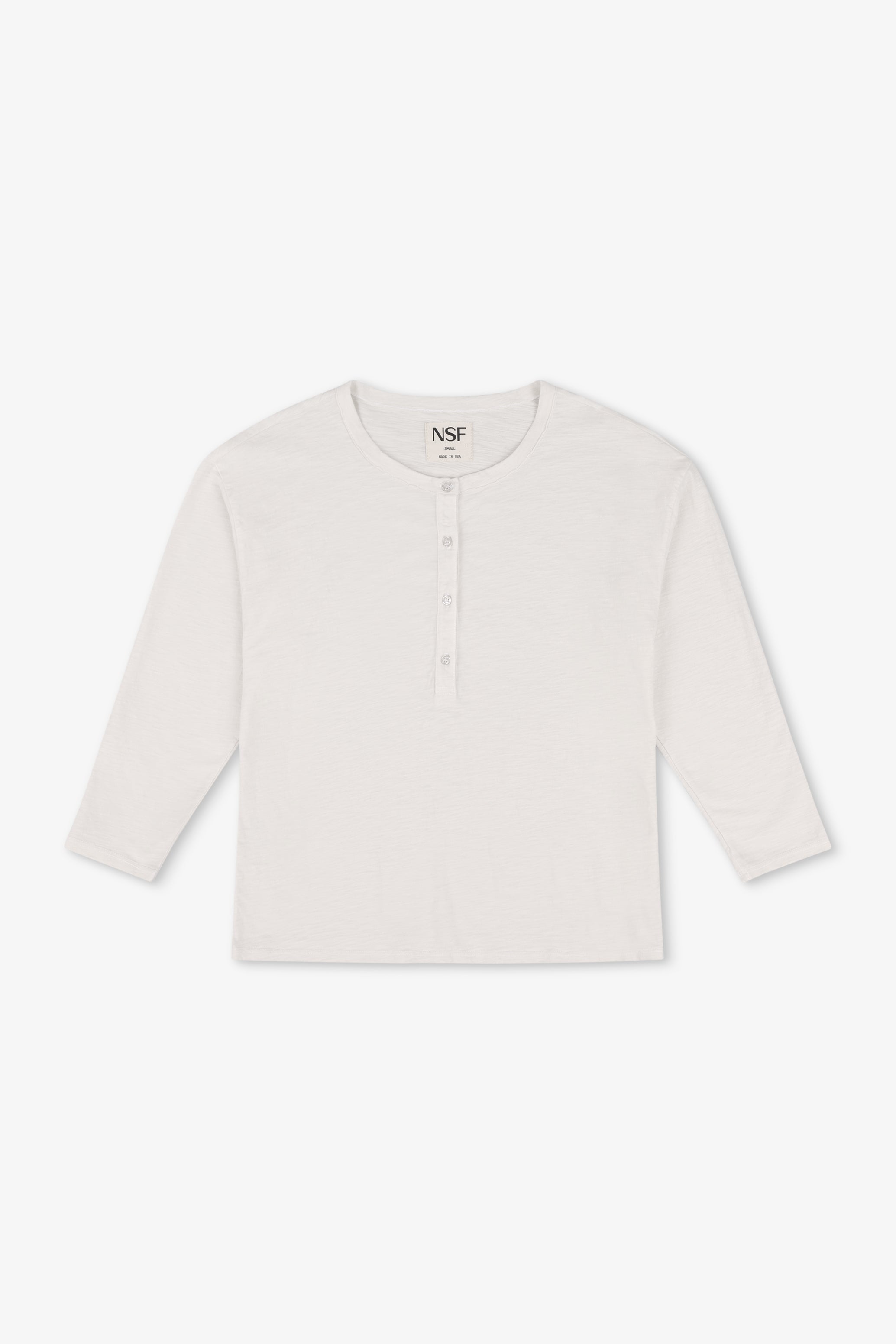 Hazel Boxy Slub Jersey Henley