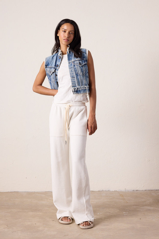 Franky Wide Leg Loop Terry Sweatpant Hover Image