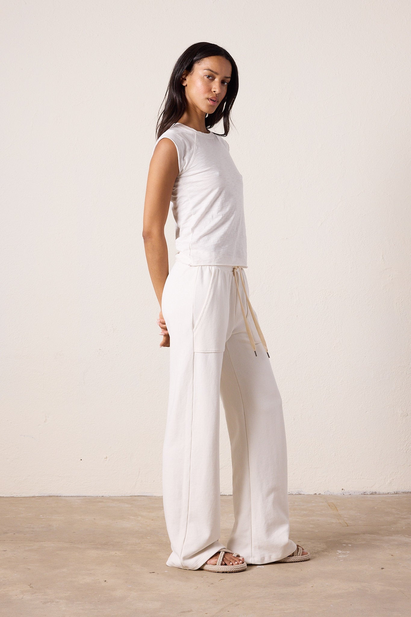 Franky Wide Leg Loop Terry Sweatpant