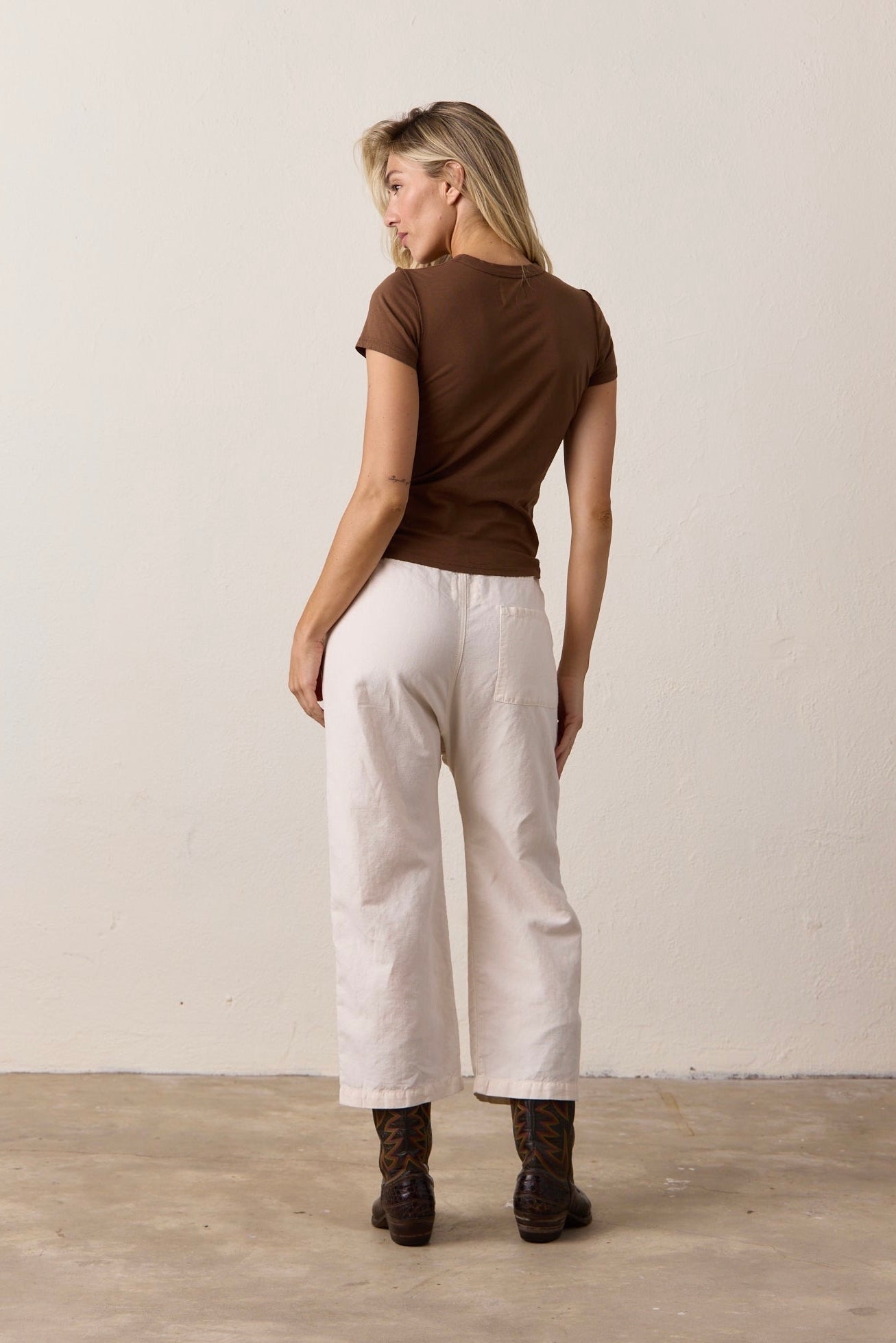 Akari Crop Linen Cotton Tie Pant