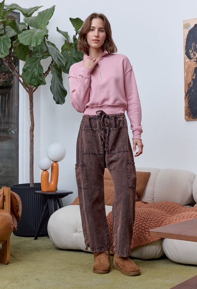 Tova Cloud Fleece Half Zip Sweatshirt Main Image