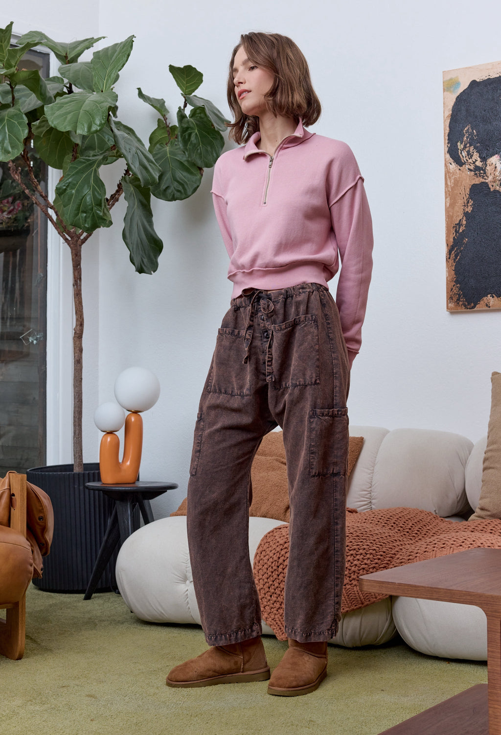 Tova Cloud Fleece Half Zip Sweatshirt