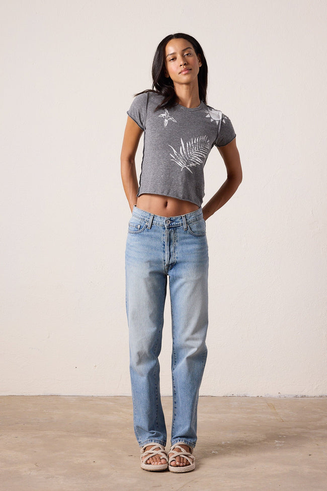 Tara Melange Jersey Surf City Mini Crew Tee Main Image