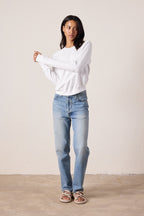 Saguro Chic Torn Loop Terry Sweatshirt