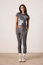 Tara Lux Jersey Hula Mini Crew Tee