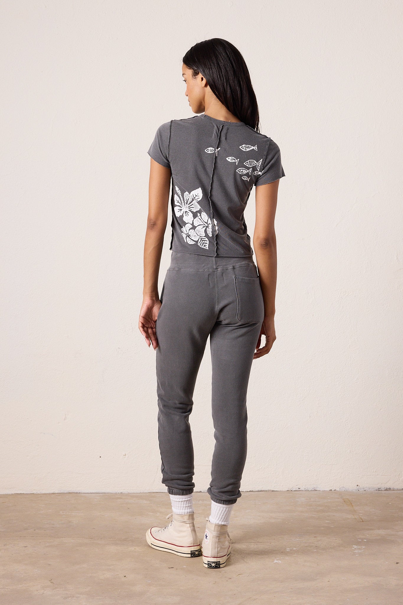 Tara Lux Jersey Hula Mini Crew Tee