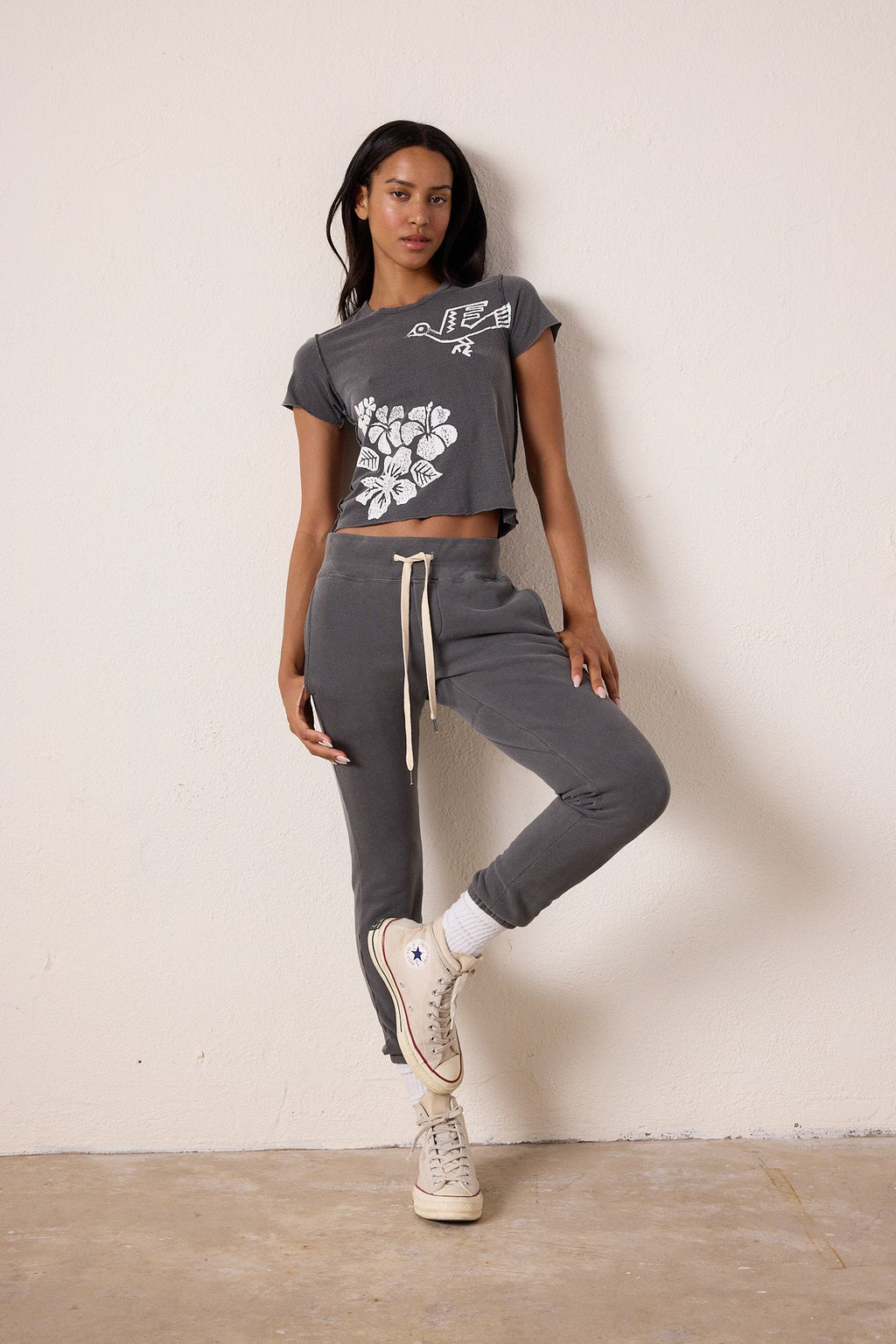 Tara Lux Jersey Hula Mini Crew Tee