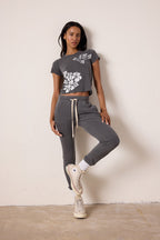 Tara Lux Jersey Hula Mini Crew Tee