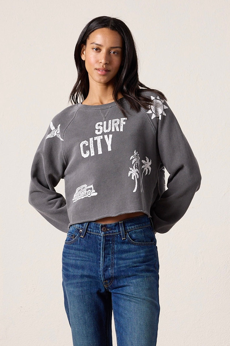 Marco Crop Loop Terry Surf City Sweatshirt