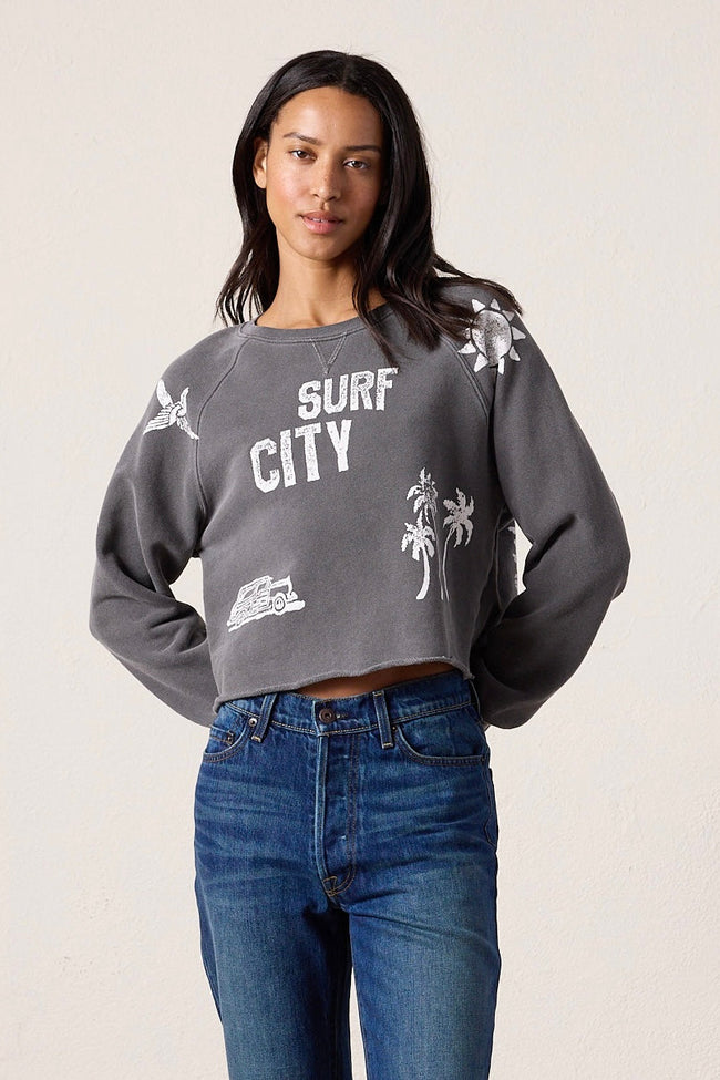 Marco Crop Loop Terry Surf City Sweatshirt Hover Image