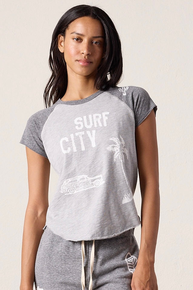 Tommy Vintage Jersey Surf City Raglan Tee Hover Image