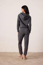 Lisse Fitted Destroyed Loop Terry Hoodie