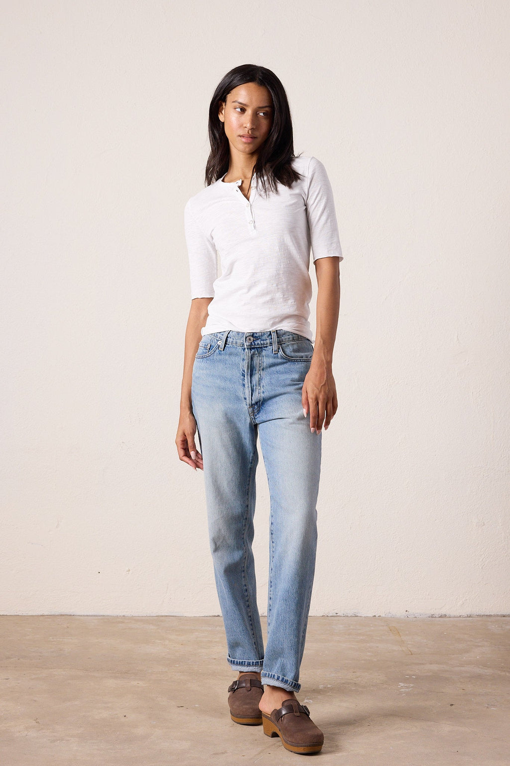 James Fitted Slub Jersey Henley