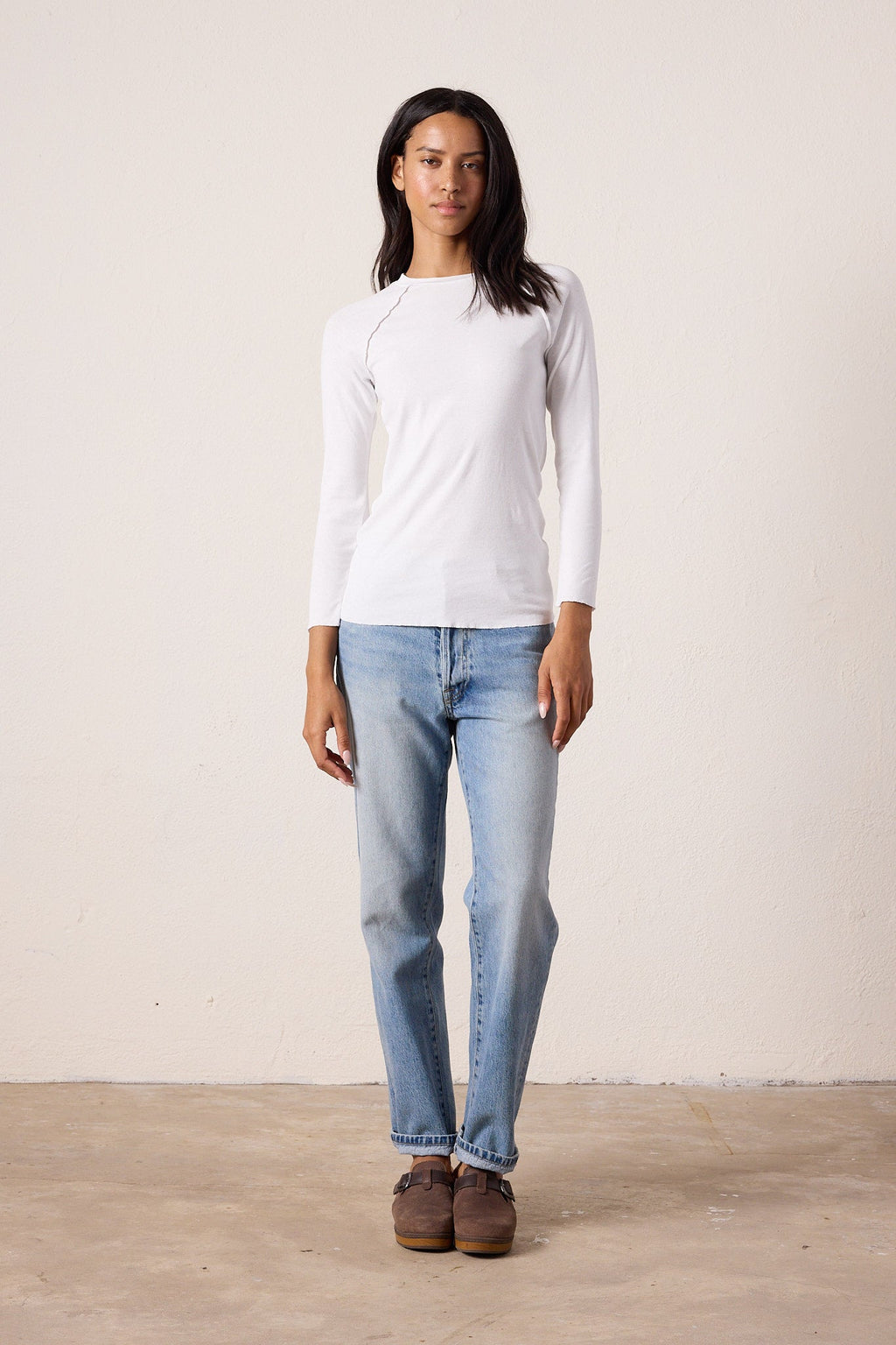 Aria Fitted Baby Rib Raglan Tee