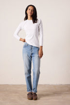 Aria Fitted Baby Rib Raglan Tee