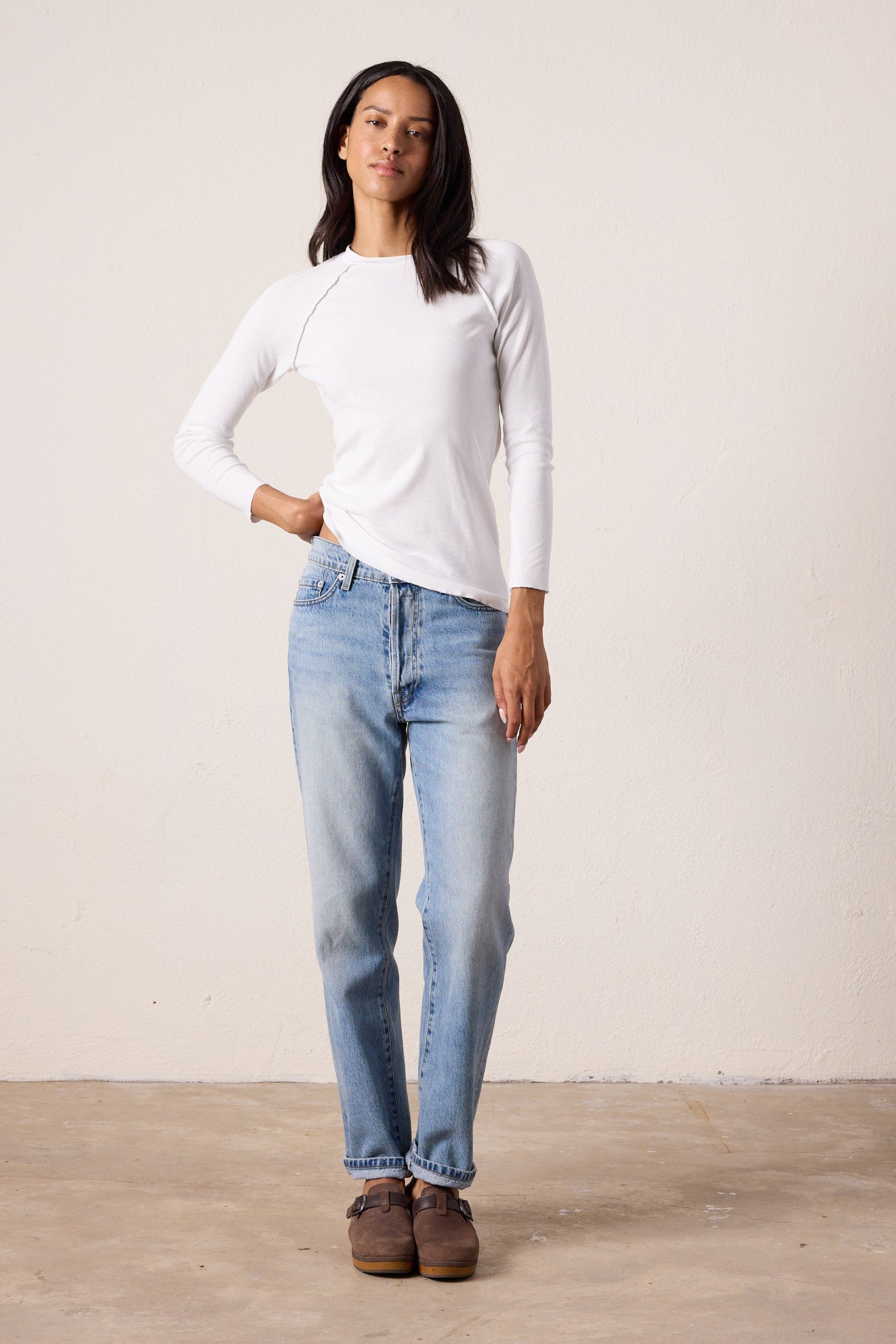 Aria Fitted Baby Rib Raglan Tee