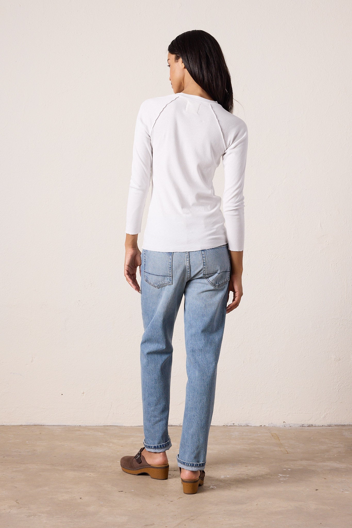 Aria Fitted Baby Rib Raglan Tee