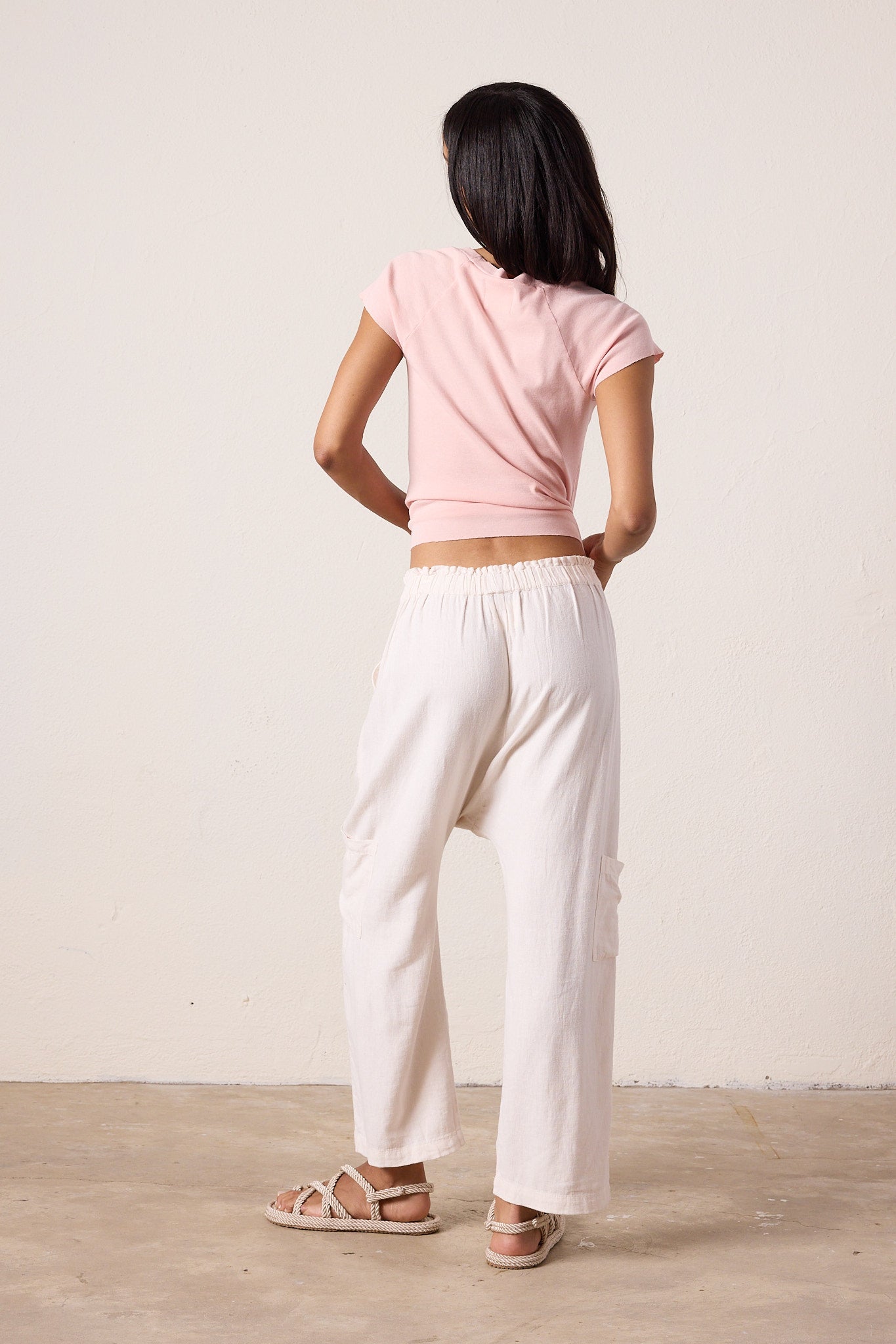 Shailey Paperbag Waist Linen Viscose  Pant