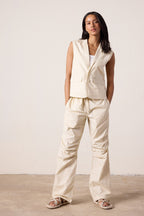 Danny Relaxed Mineral Print Drawstring Pant