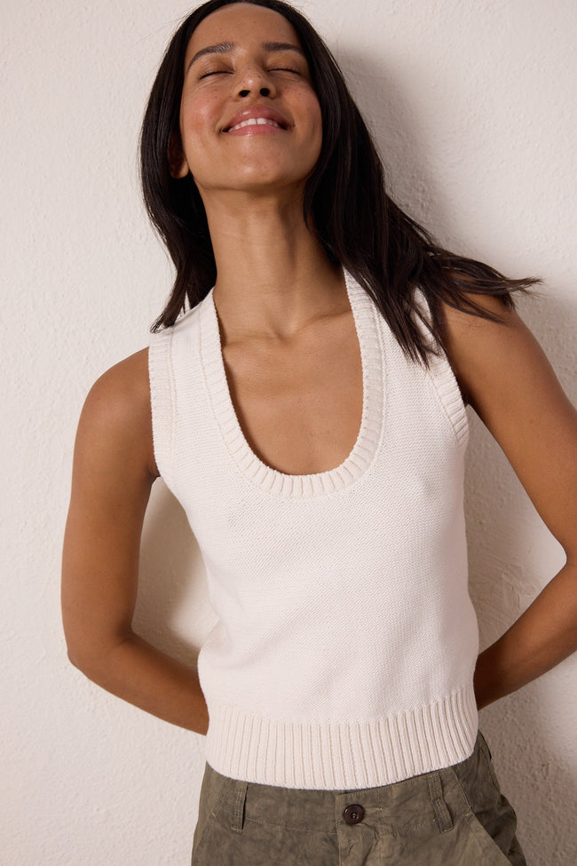 Valeria Cotton Sweater Tank Hover Image