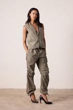 Danny Relaxed Mineral Print Drawstring Pant