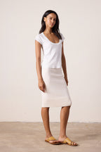 Gia Fitted U Neck Baby Rib Tee