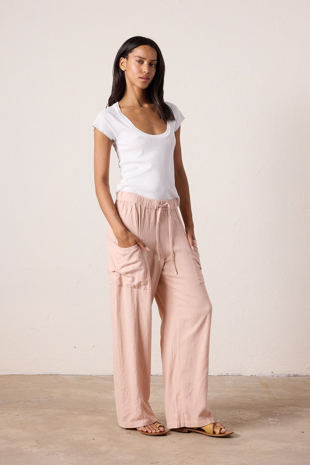 Sydney Wide Leg Linen Viscose Pant