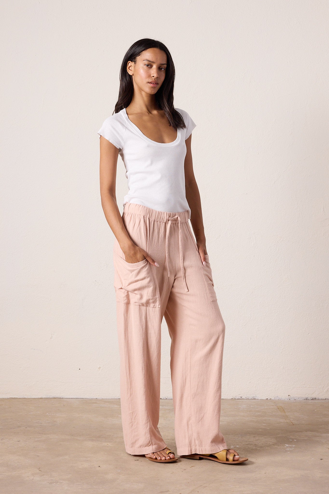 Sydney Wide Leg Linen Viscose Pant