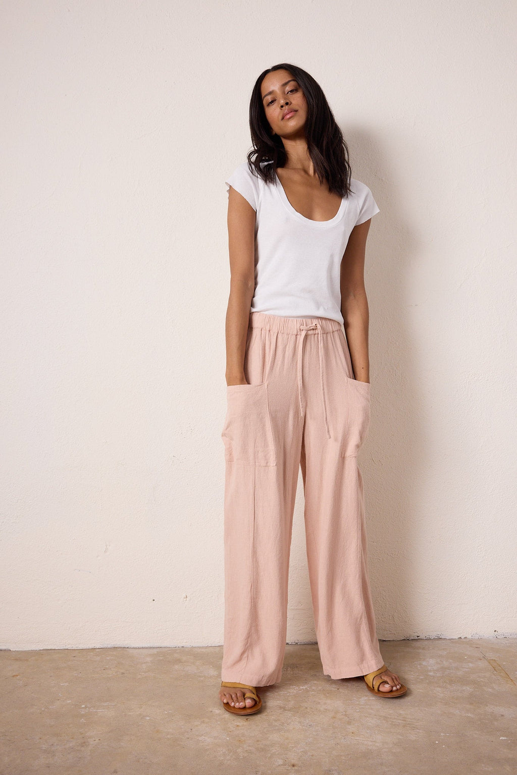 Sydney Wide Leg Linen Viscose Pant