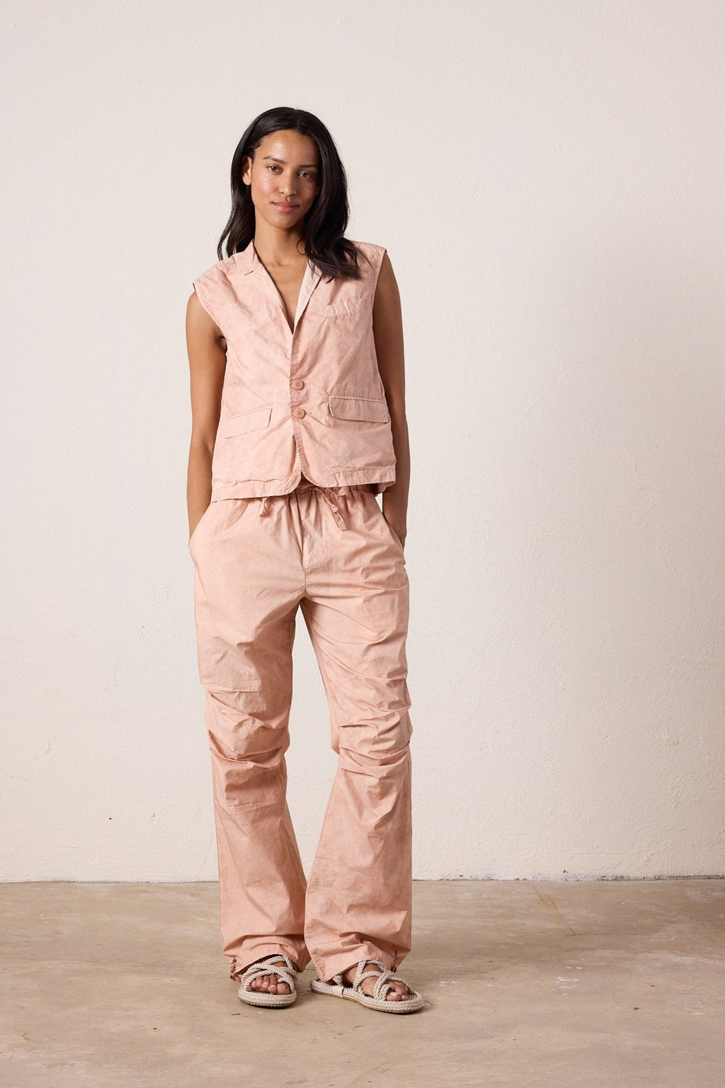 Danny Relaxed Mineral Print Drawstring Pant