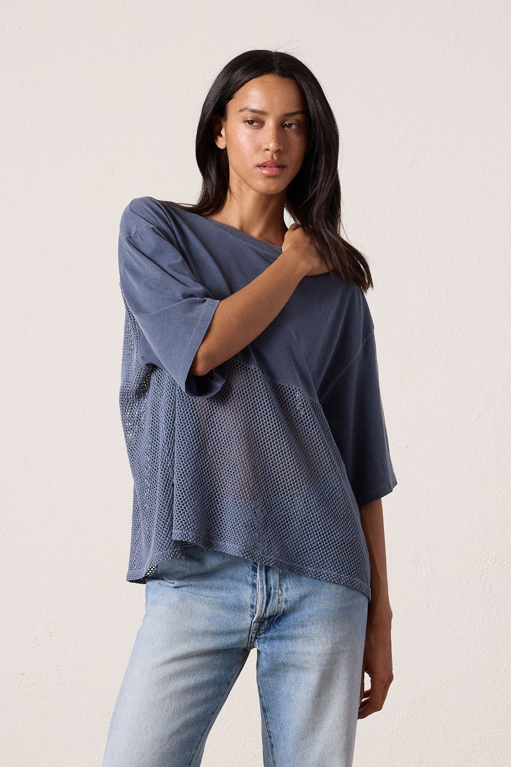 Ryan Oversized Mesh Jersey Tee