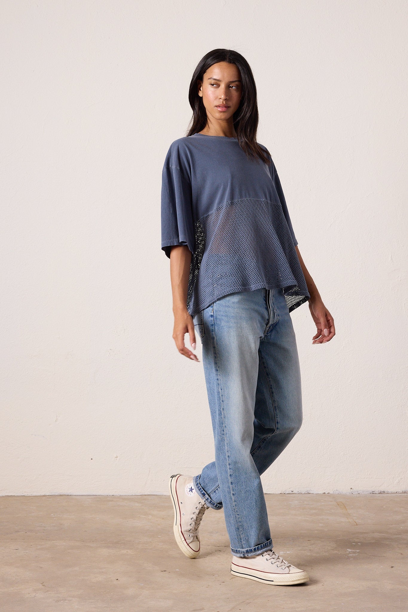 Ryan Oversized Mesh Jersey Tee