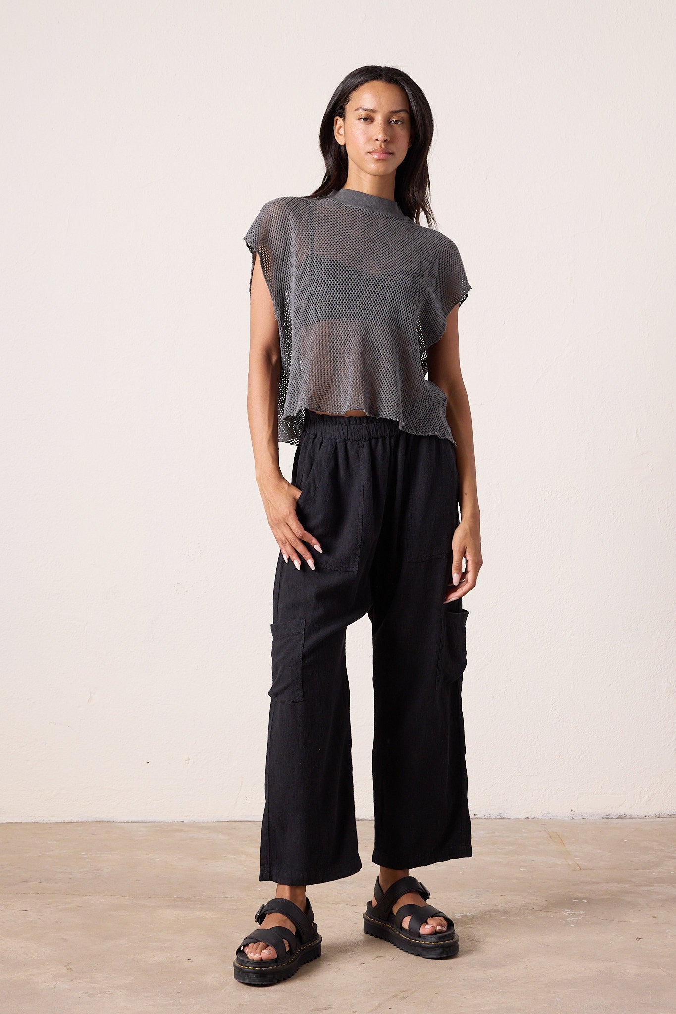 Shailey Paperbag Waist Linen Viscose Pant