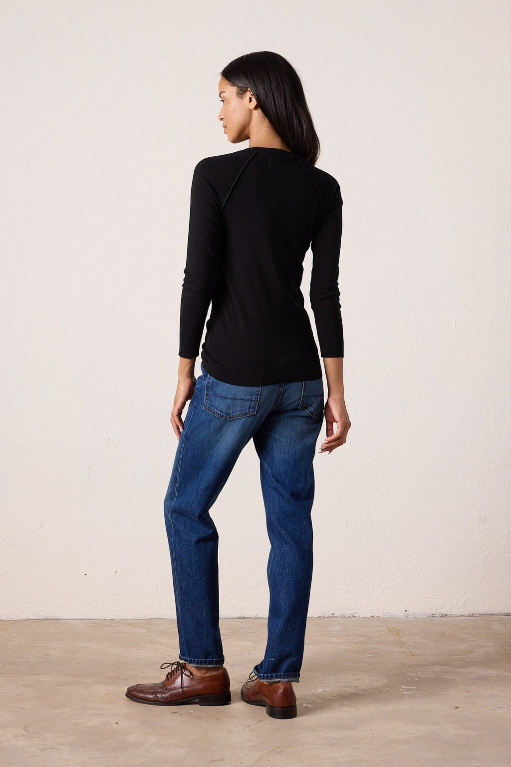 Aria Fitted Baby Rib Raglan Tee