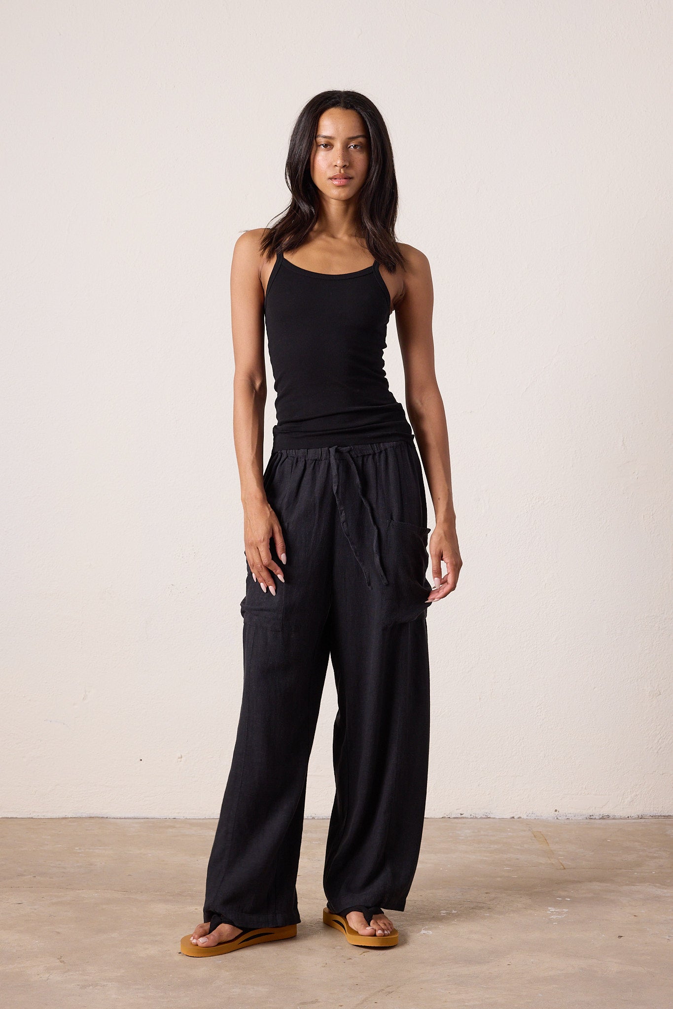 Sydney Wide Leg Linen Viscose Pant
