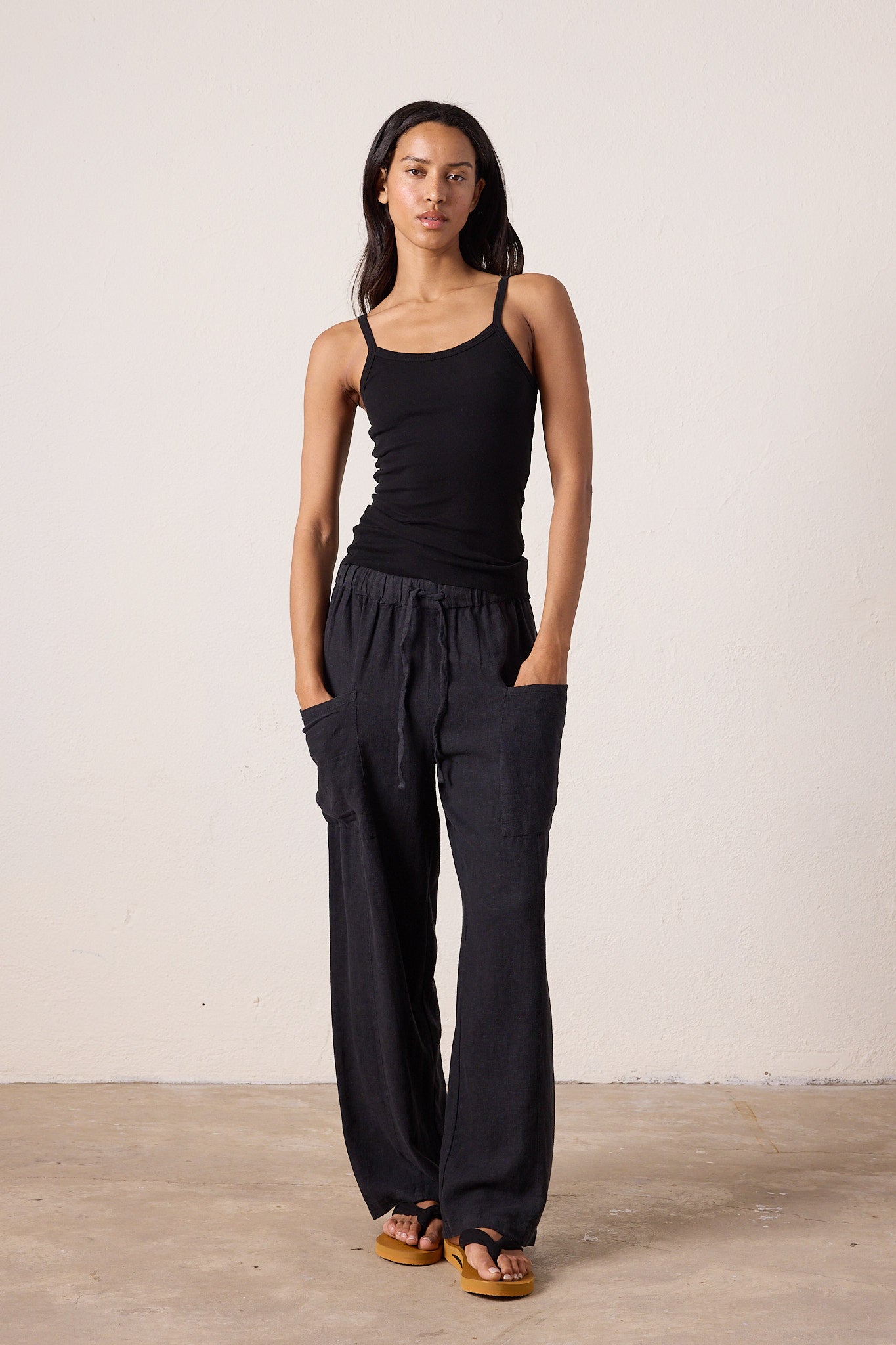 Sydney Wide Leg Linen Viscose Pant