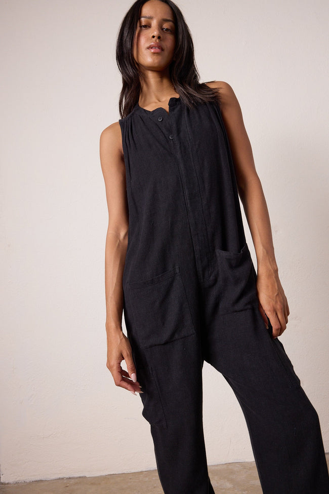 Silva Relaxed Linen Viscose Romper Hover Image