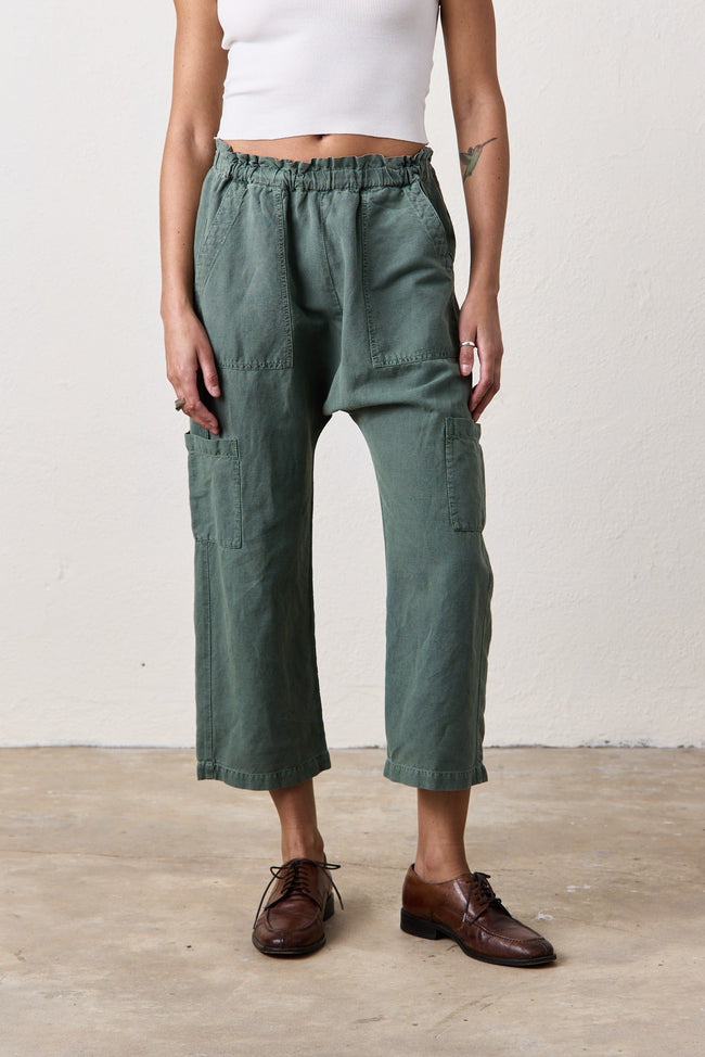 Shailey Paperbag Waist Linen Cotton Pant Hover Image