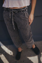 Akari Crop Linen Cotton Tie Pant